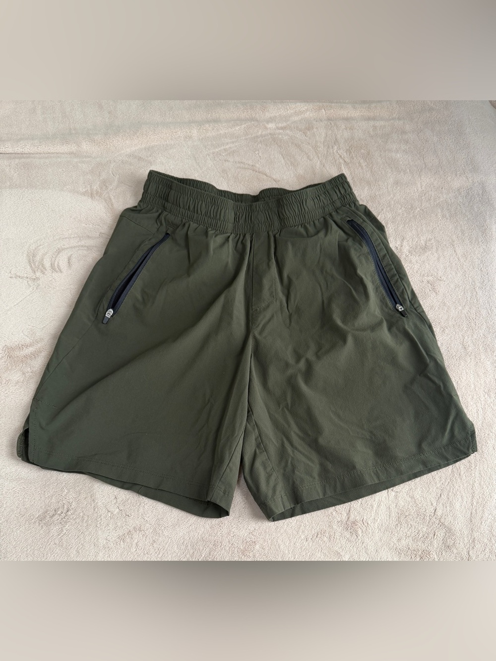 Men's Olive Green Athletic Shorts